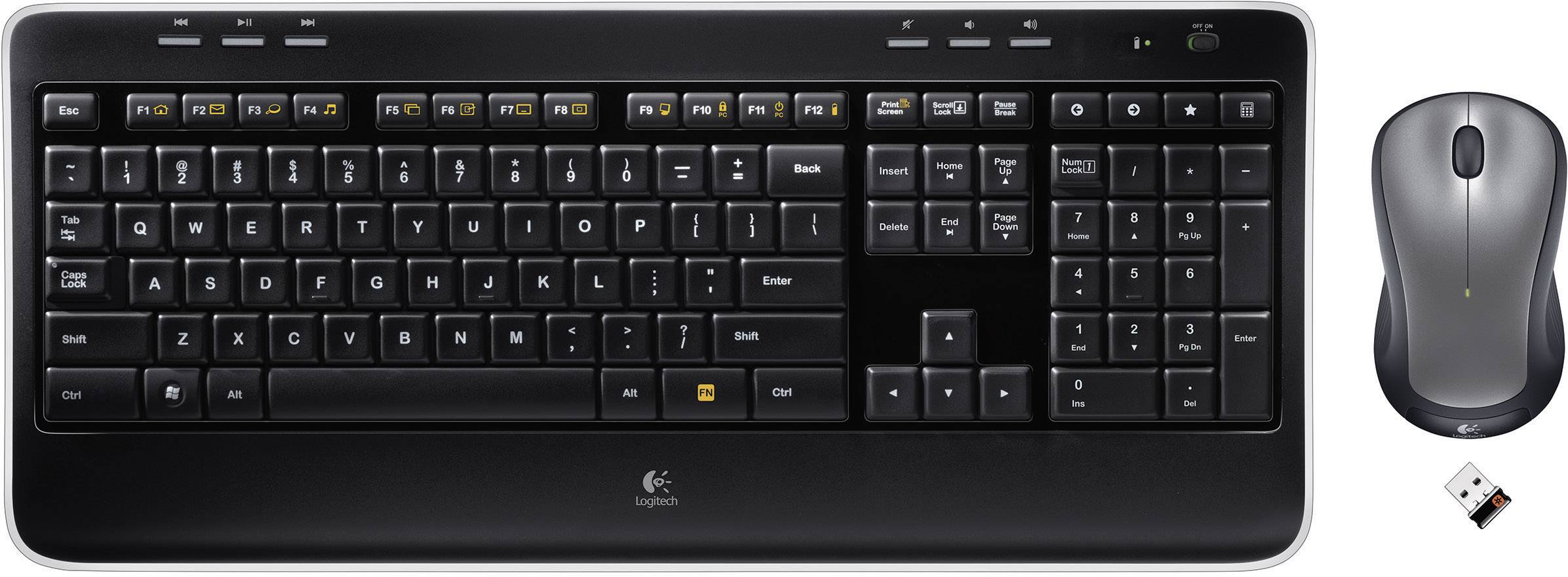 Logitech MK520 Wireless Combo Funk Tastatur, Maus-Set Deutsch, QWERTZ Schwarz