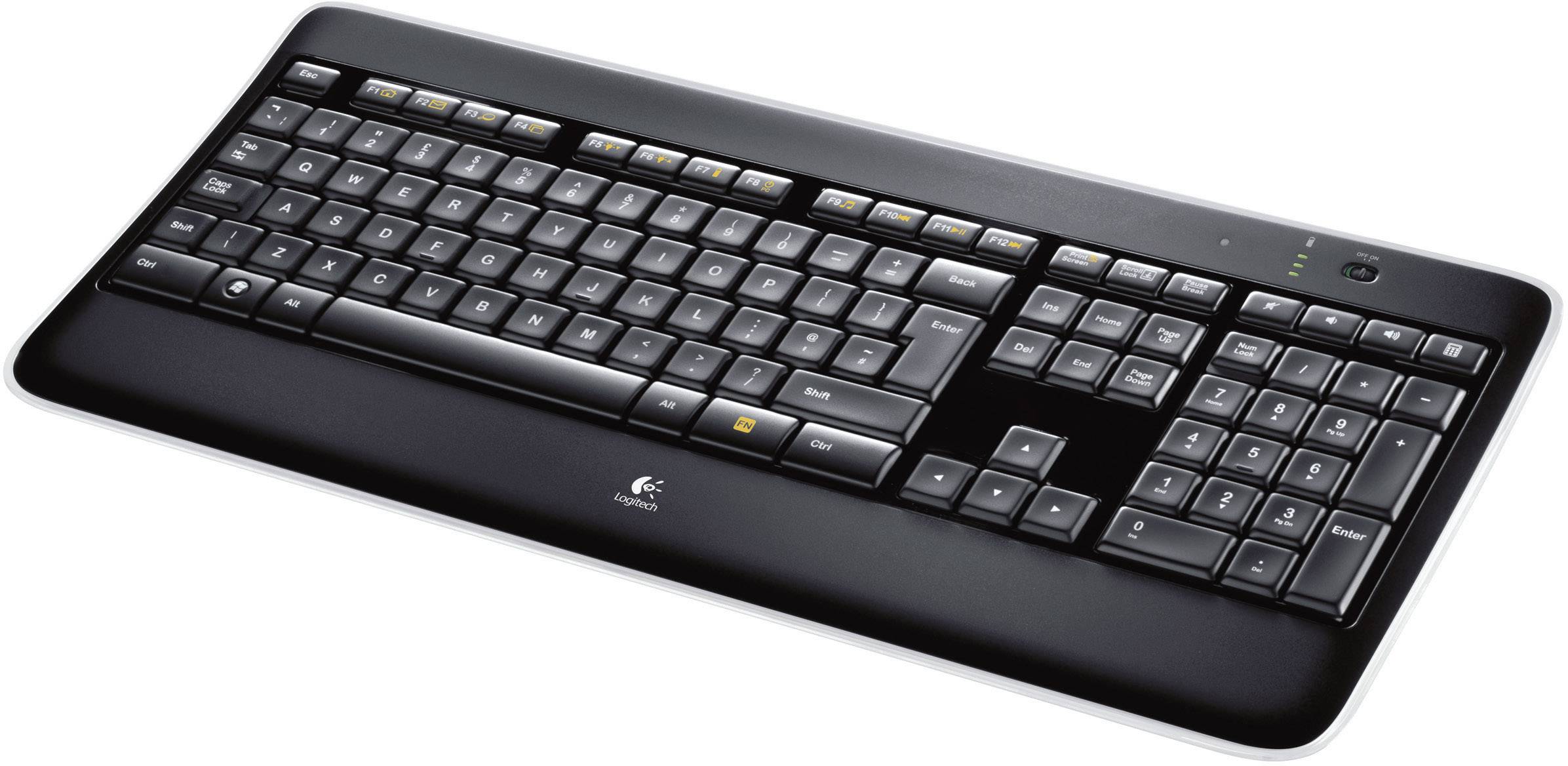Logitech K800 Wireless Illuminated Keyboard Funk Tastatur Deutsch, QWERTZ, Windows® Schwarz Beleuchtet
