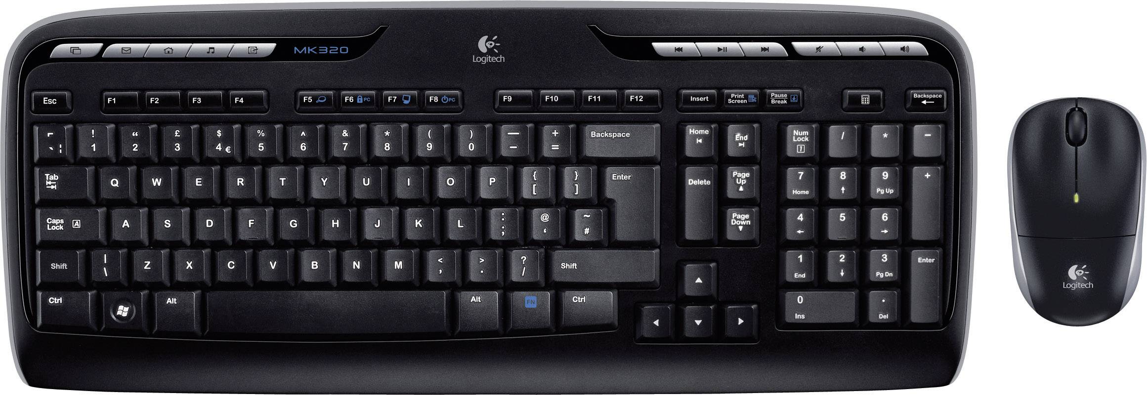 Logitech Logitech MK120 USB Tastatur, Maus-Set Französisch, AZERTY