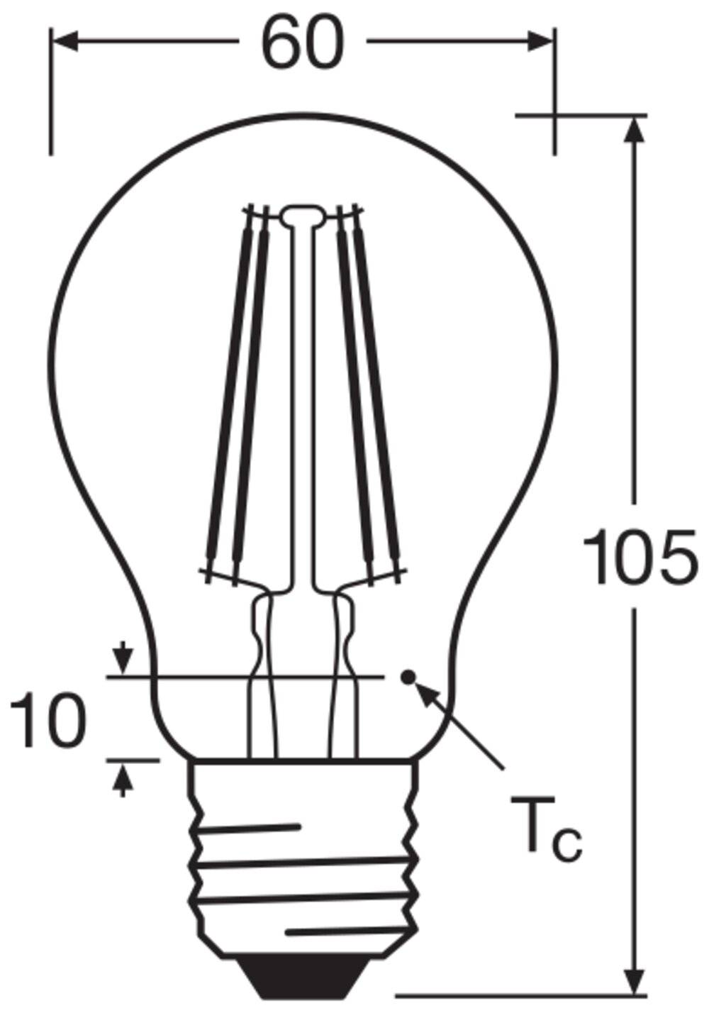 LED CLAS A 60 P 6.5W 840 E27 CL FIL LED-Lampe