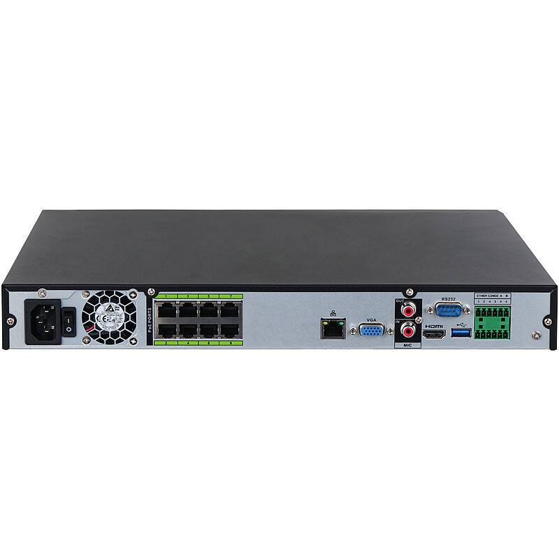 Dahua Technology WizSense DHI-NVR5208-8P-EI - 8 Kanäle - 3840 x 2160 Pixel - Eingebettetes LINUX - 32 TB - SATA