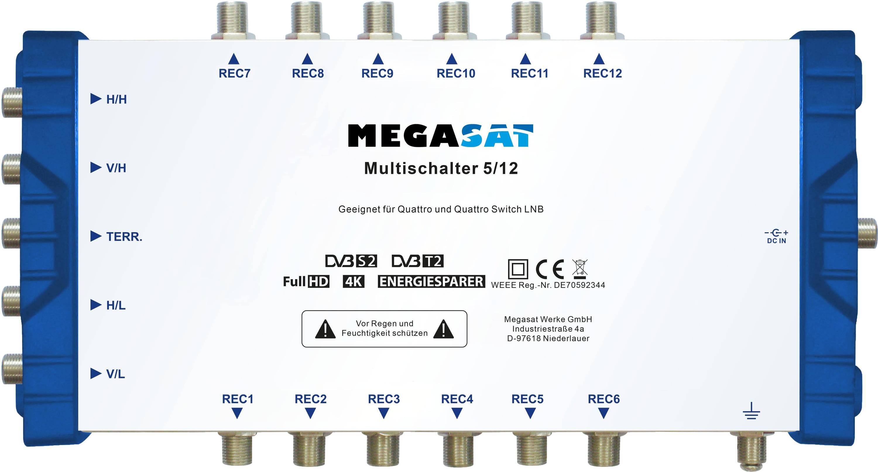 Megasat Multiswitch 5/12 - Multiswitch Satelliten-/terrestrischesSignal