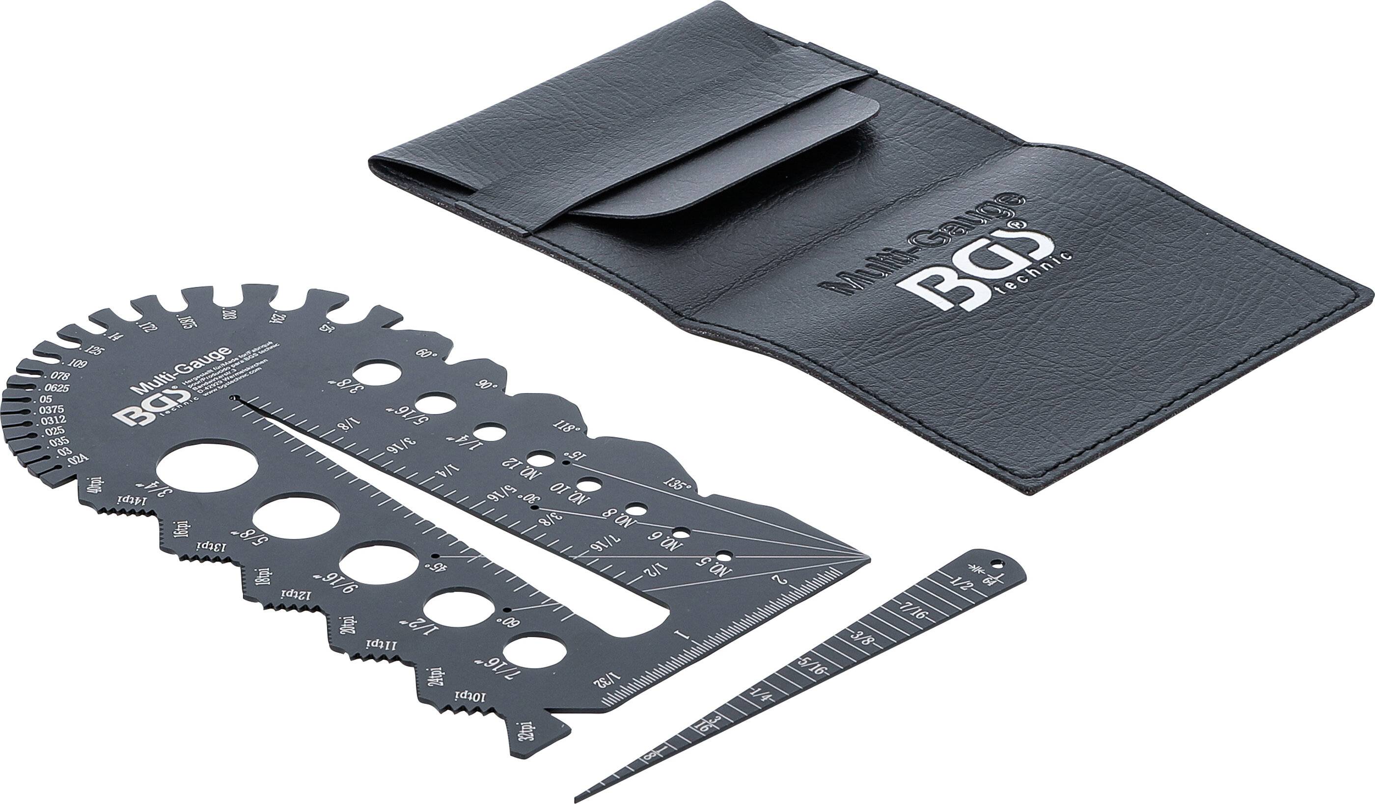 Schrauben- und Gewindeschablone Zollgrößen 1/4 - 2