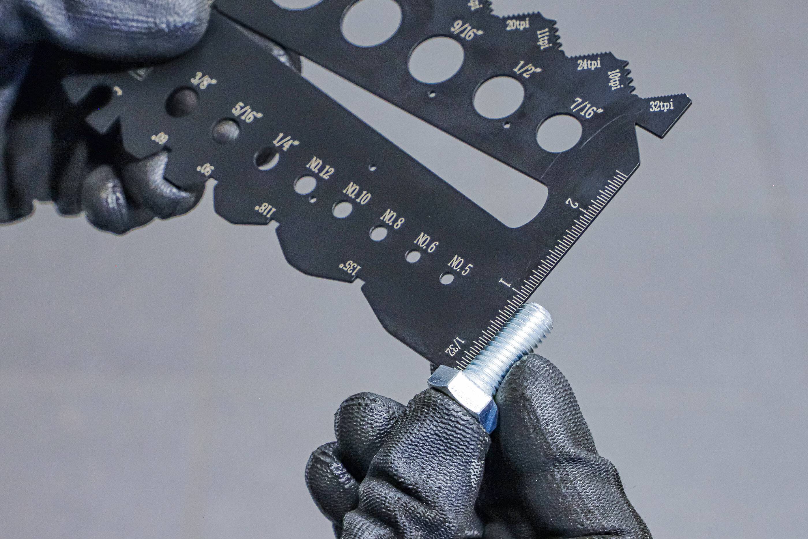 Schrauben- und Gewindeschablone Zollgrößen 1/4 - 2