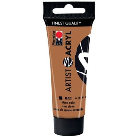 Marabu 12200055941 - Artist Acryl Siena natur 941, 22 ml, feine Acrylfarbe in
