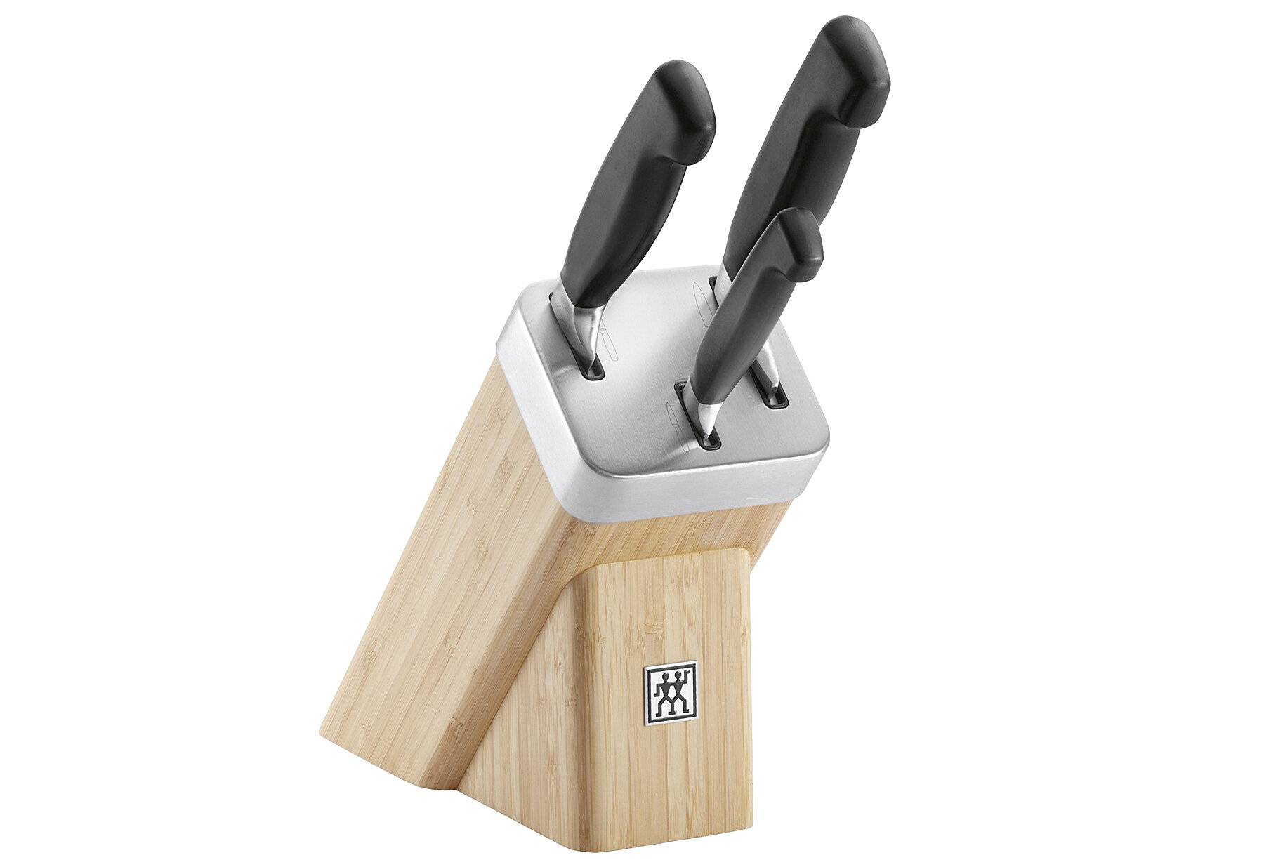 Zwilling Vier-Sterne Messerblock Bambus 3-teilig