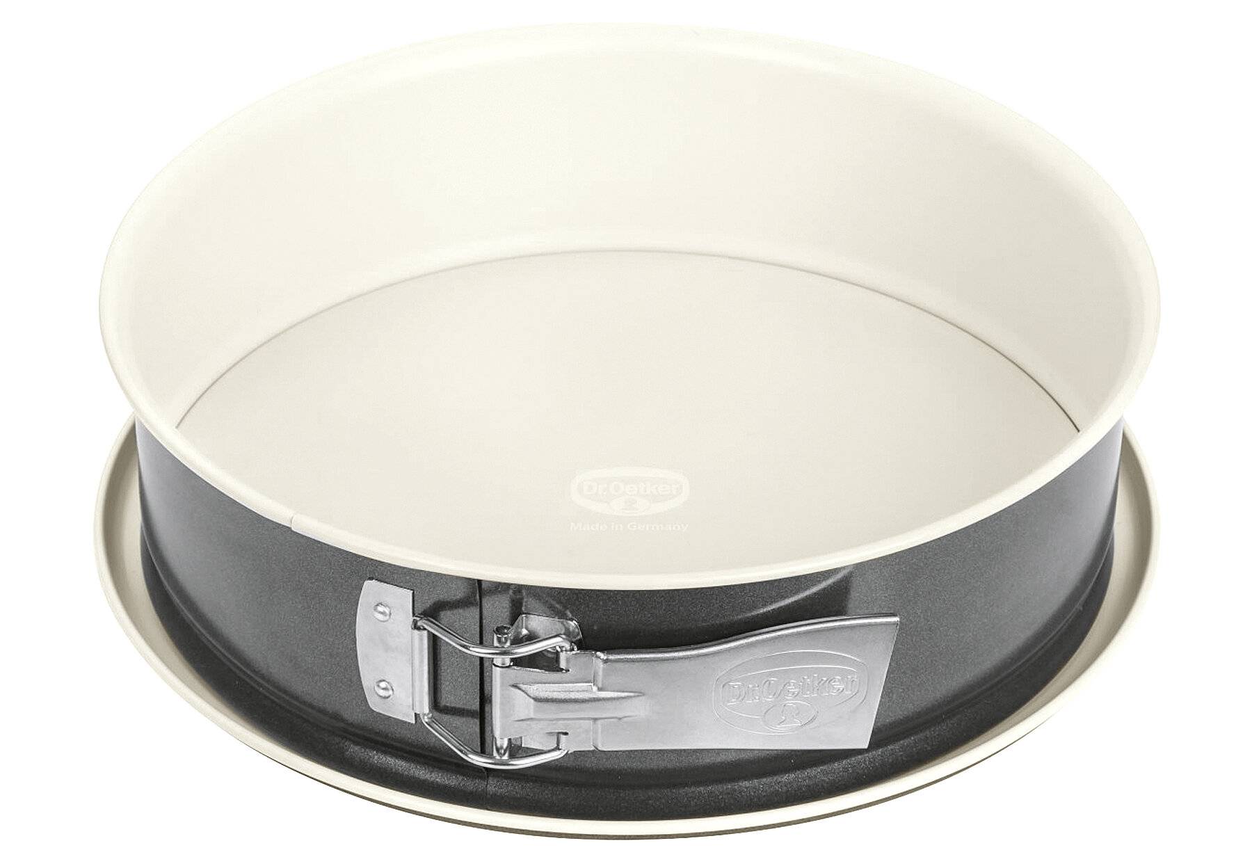 Dr. Oetker Springform Ø 26 cm Back-Trend, Kuchenform mit Flachboden, runde Backform aus Stahl