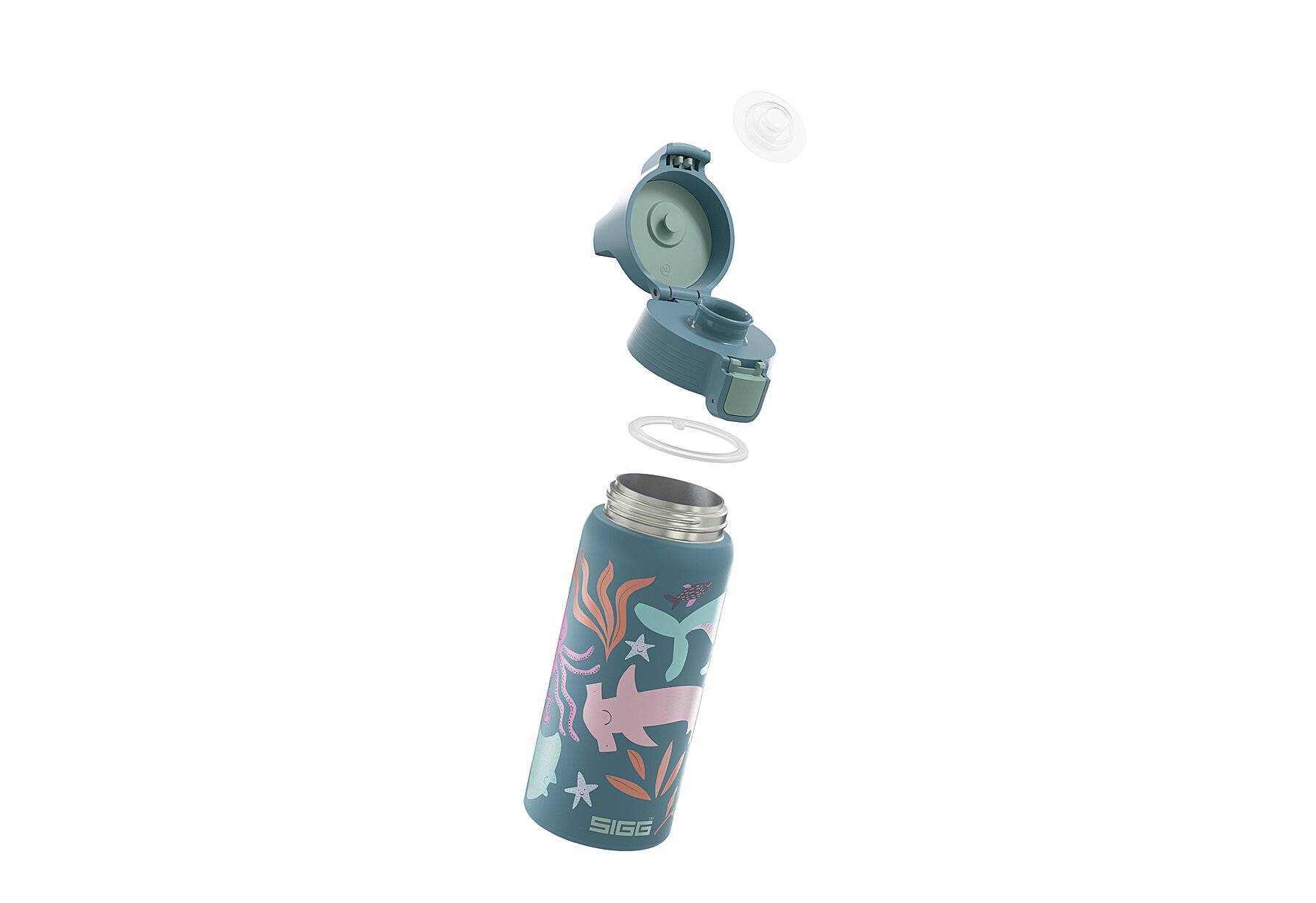 SIGG - Isolierte Trinkflasche Kinder - Shield Therm One Blue World - Kohlensäuregeeignet -