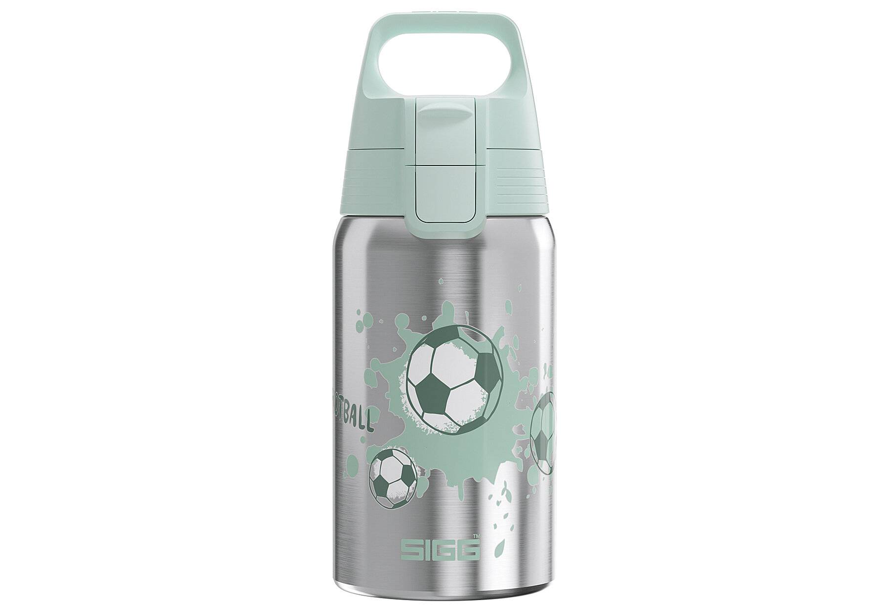 SIGG - Edelstahl Trinkflasche Kinder - Shield One Love Football - Für Kohlensäurehaltige