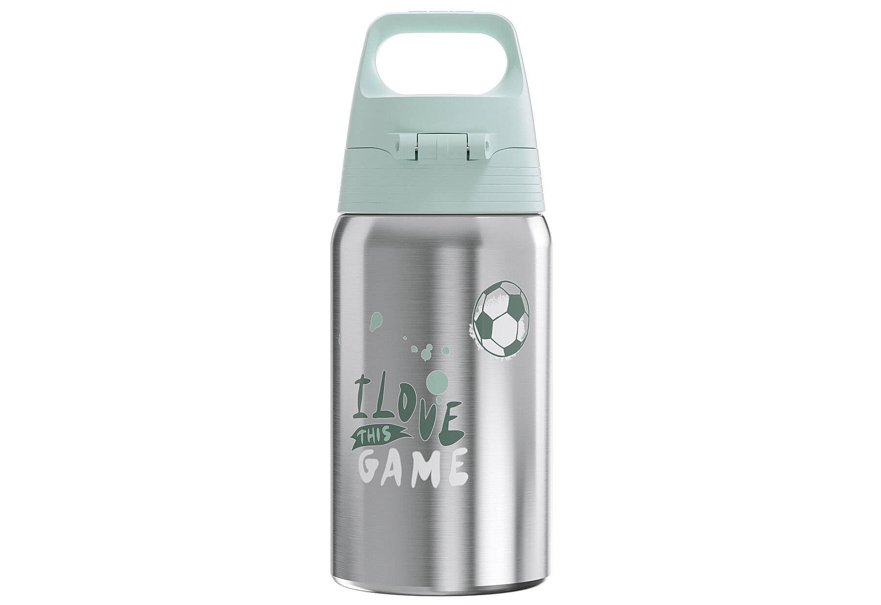 SIGG - Edelstahl Trinkflasche Kinder - Shield One Love Football - Für Kohlensäurehaltige