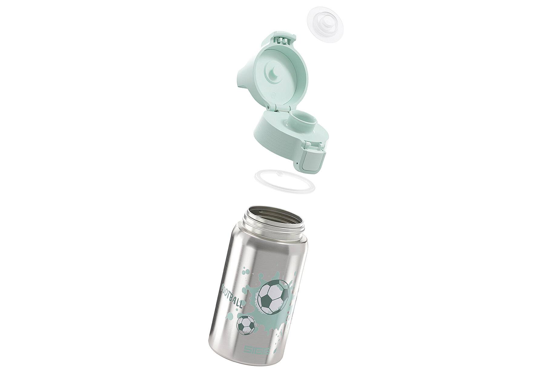 SIGG - Edelstahl Trinkflasche Kinder - Shield One Love Football - Für Kohlensäurehaltige