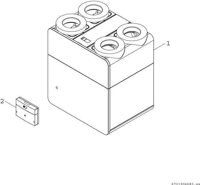 Bosch Wohnungslüftungsgerät Vent V5001 C 260E, 260m3/h, mit Enthalpiewärmetauscher