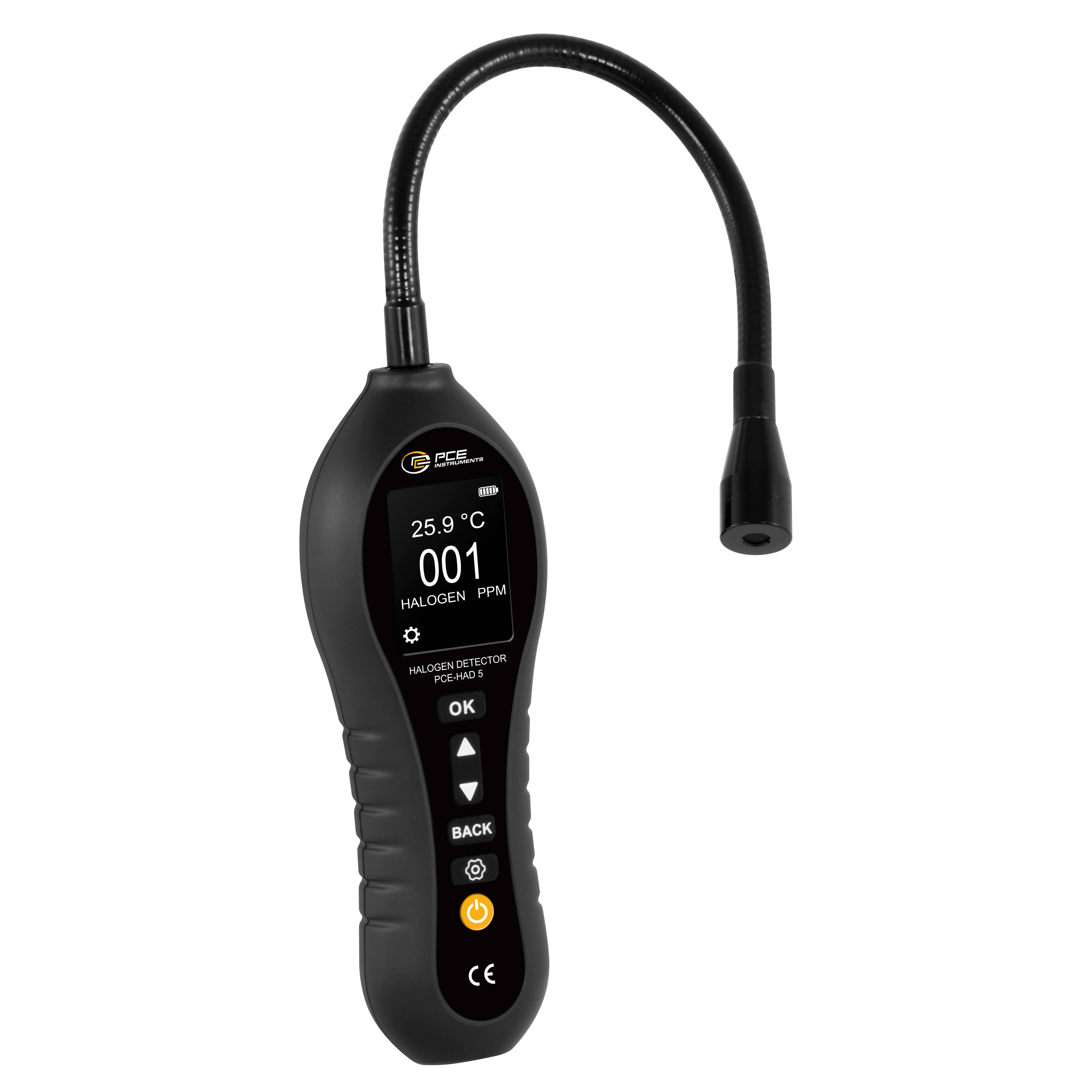 PCE Instruments PCE-HAD 5 Kältemittel-Messgerät 0 - 1000 ppm mit Temperaturmessfunktion kalibriert Werksstandard (ohne Zertifikat)