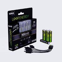 Verico 8 USB-Akkus mit Ladekabel LoopEnergy AAA900 Micro AAA - Akku - Akku - Micro (AAA)