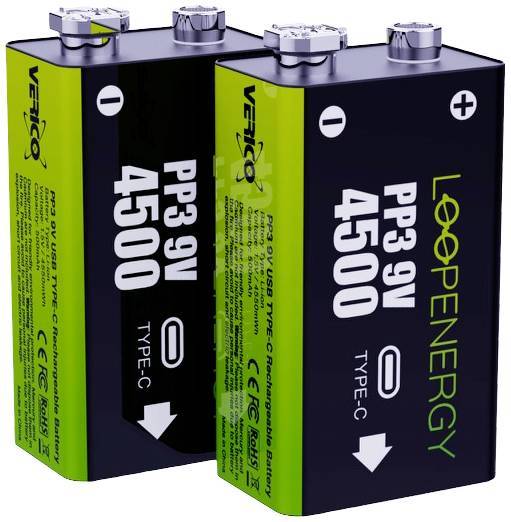 LoopEnergy Li-Ion Akku - Akku - 9V-Block