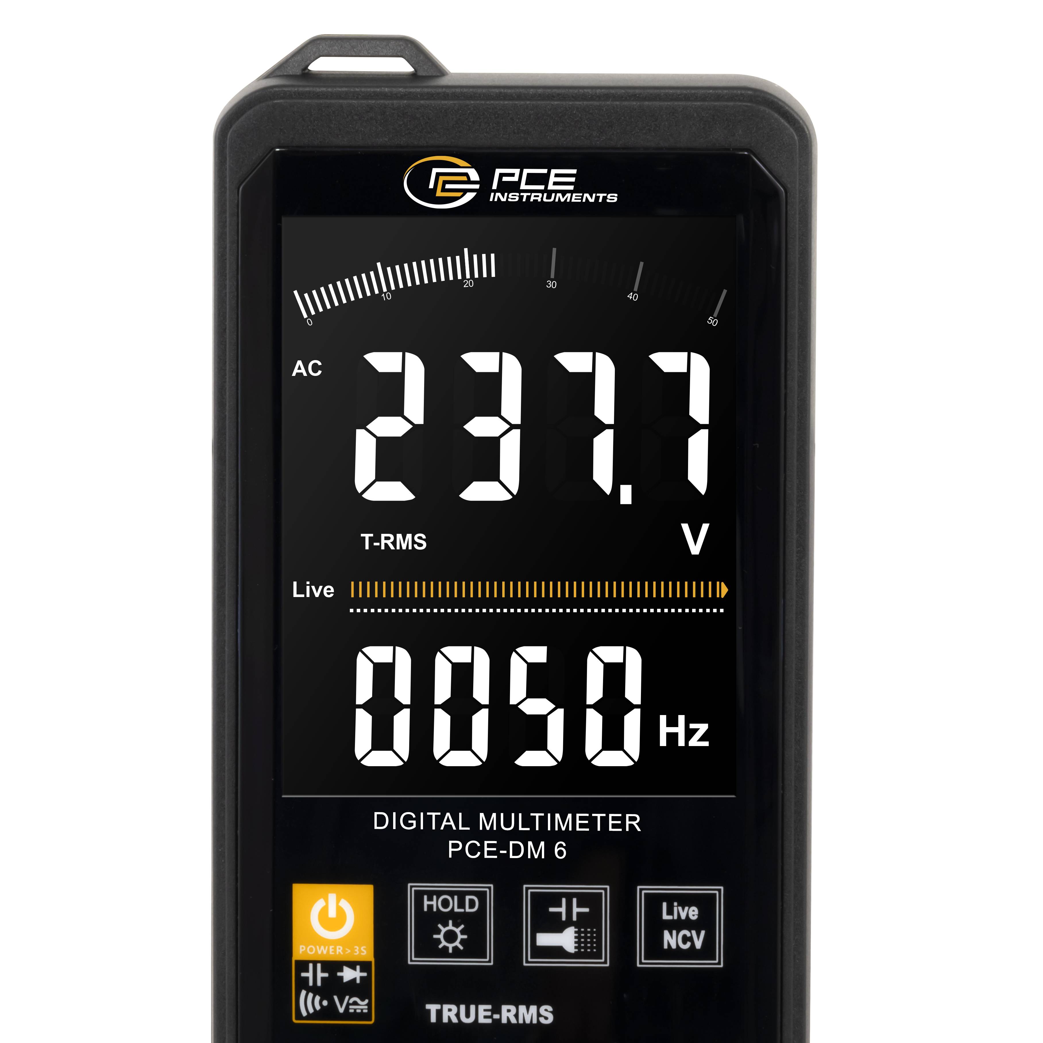 PCE Instruments PCE-DM 6 Hand-Multimeter digital CAT III 600 V Anzeige (Counts): 6000