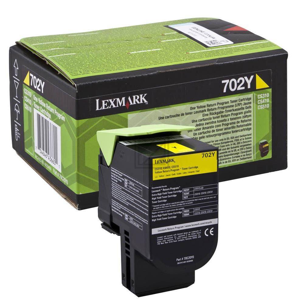 Lexmark Toner 702XY CS510 Original Gelb 4000 Seiten 70C2XY0