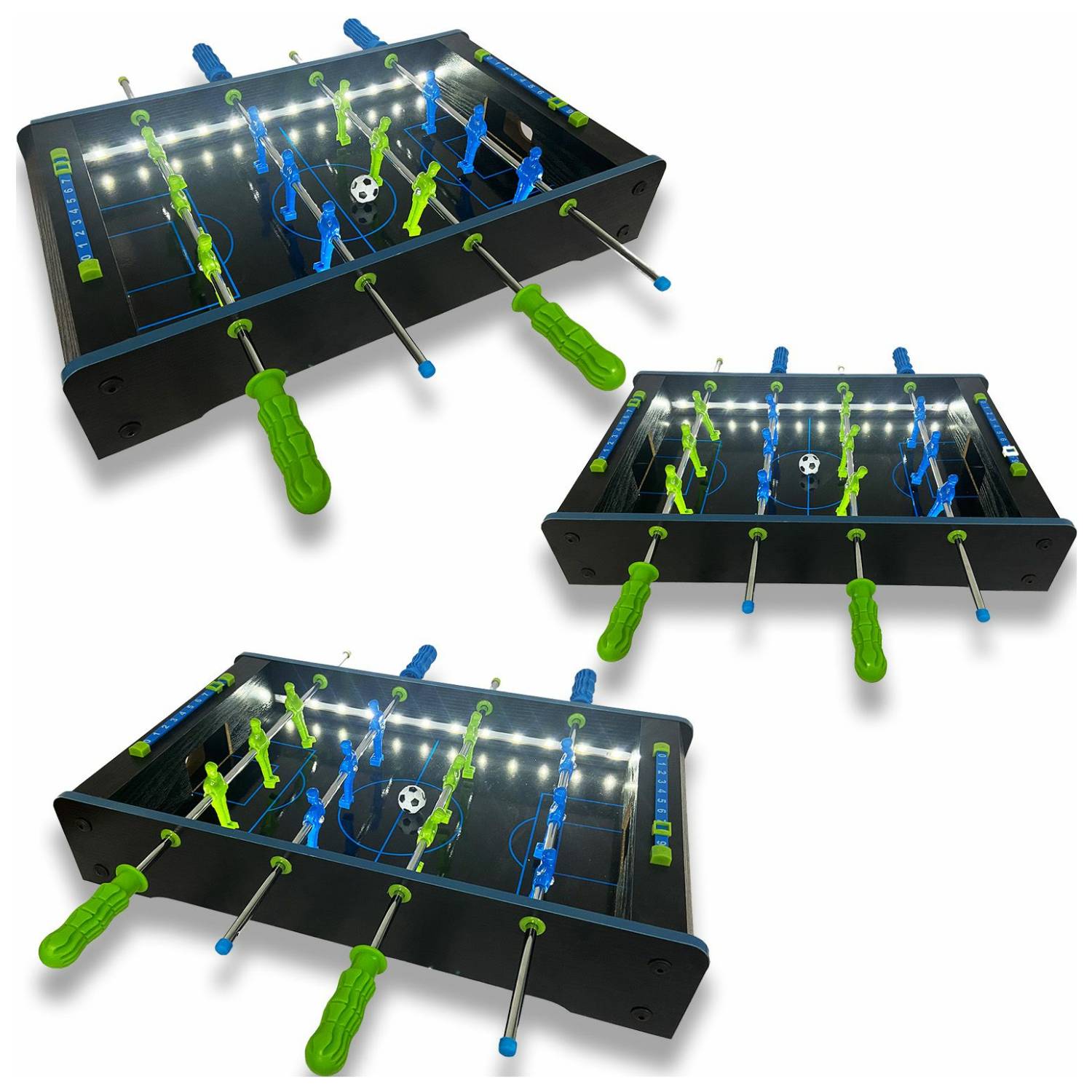 Mad Monkey Tischkicker mit LED, Tischfußball