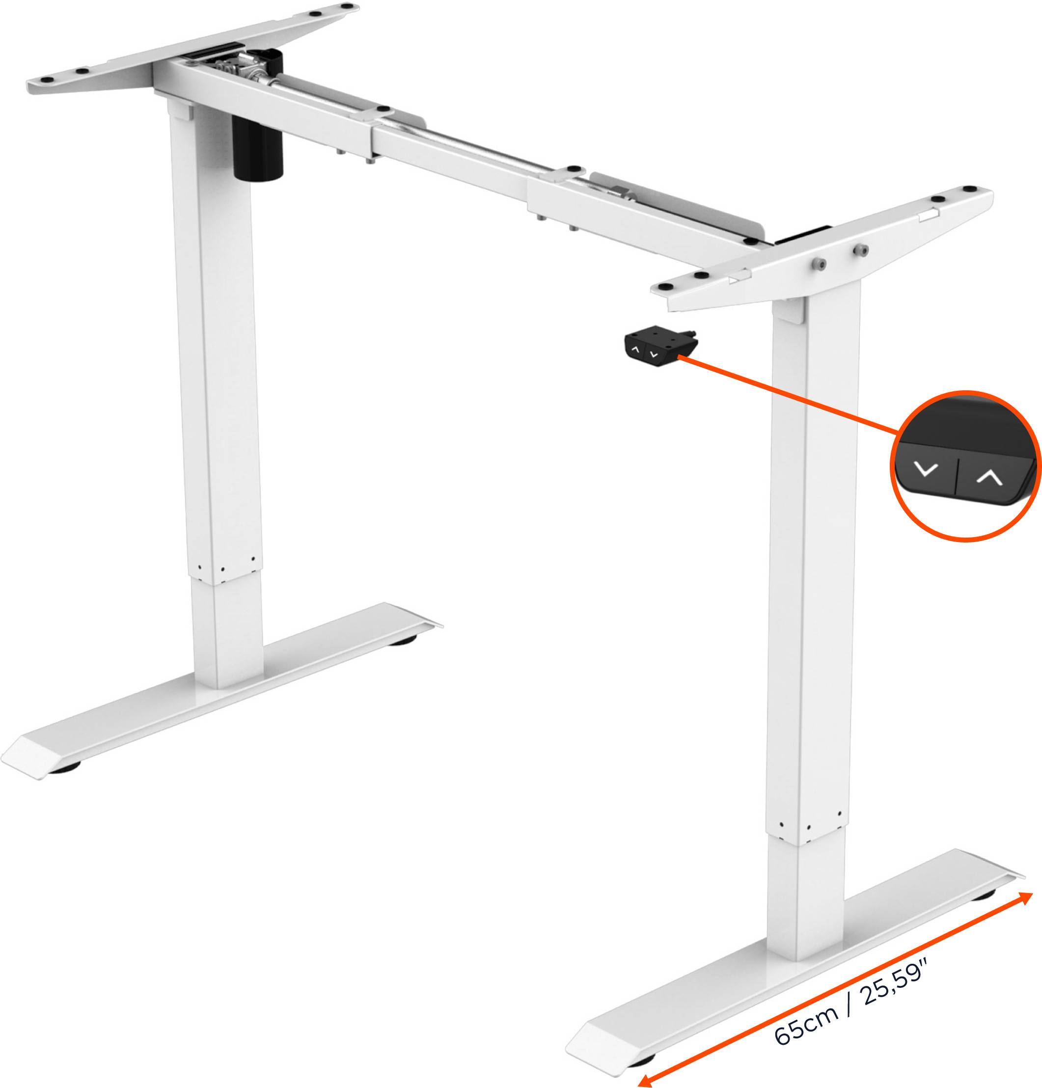 celexon elektrisch höhenverstellbarer Schreibtisch Economy eAdjust-71121 - weiß