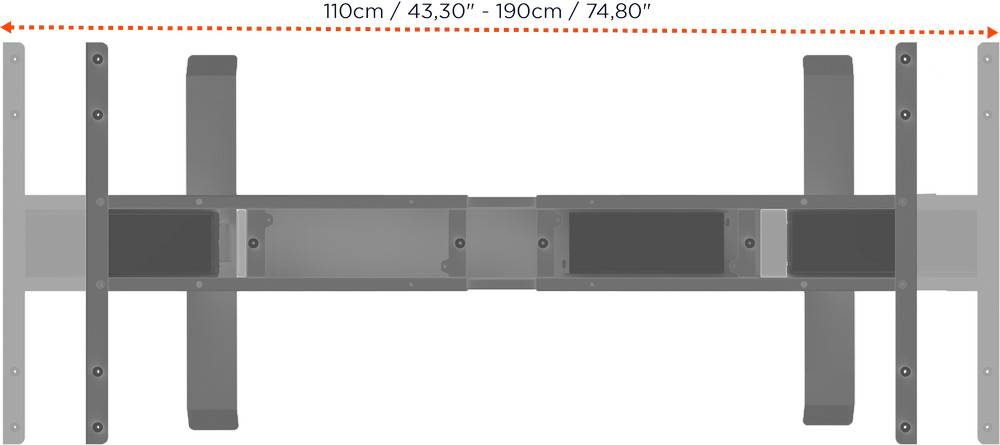 celexon elektrisch höhenverstellbarer Schreibtisch Professional eAdjust-58123 - grau