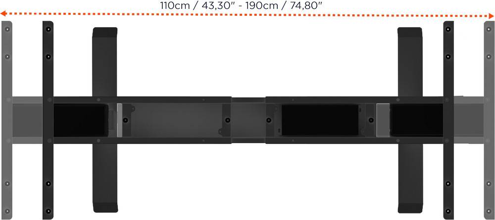celexon elektrisch höhenverstellbarer Schreibtisch Professional eAdjust-58123 - schwarz, inkl. Tischplatte 150 x 75 cm