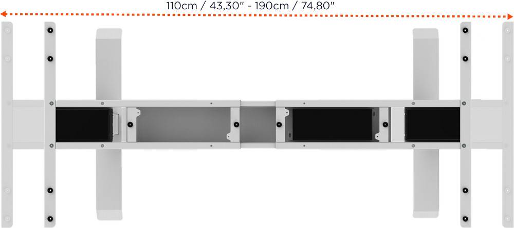 celexon elektrisch höhenverstellbarer Schreibtisch Professional eAdjust-58123 - weiß, inkl. HPL Tischplatte 125 x 75 cm