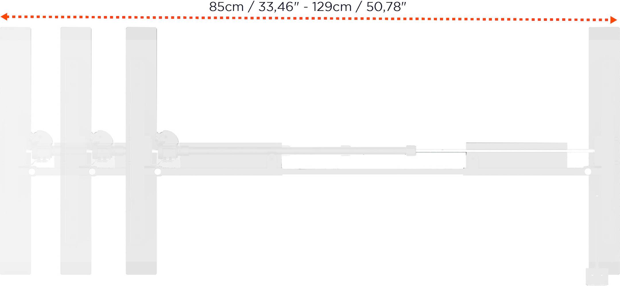 celexon elektrisch höhenverstellbarer Schreibtisch Economy eAdjust-71121 - weiß, inkl. Tischplatte 125 x 75 cm