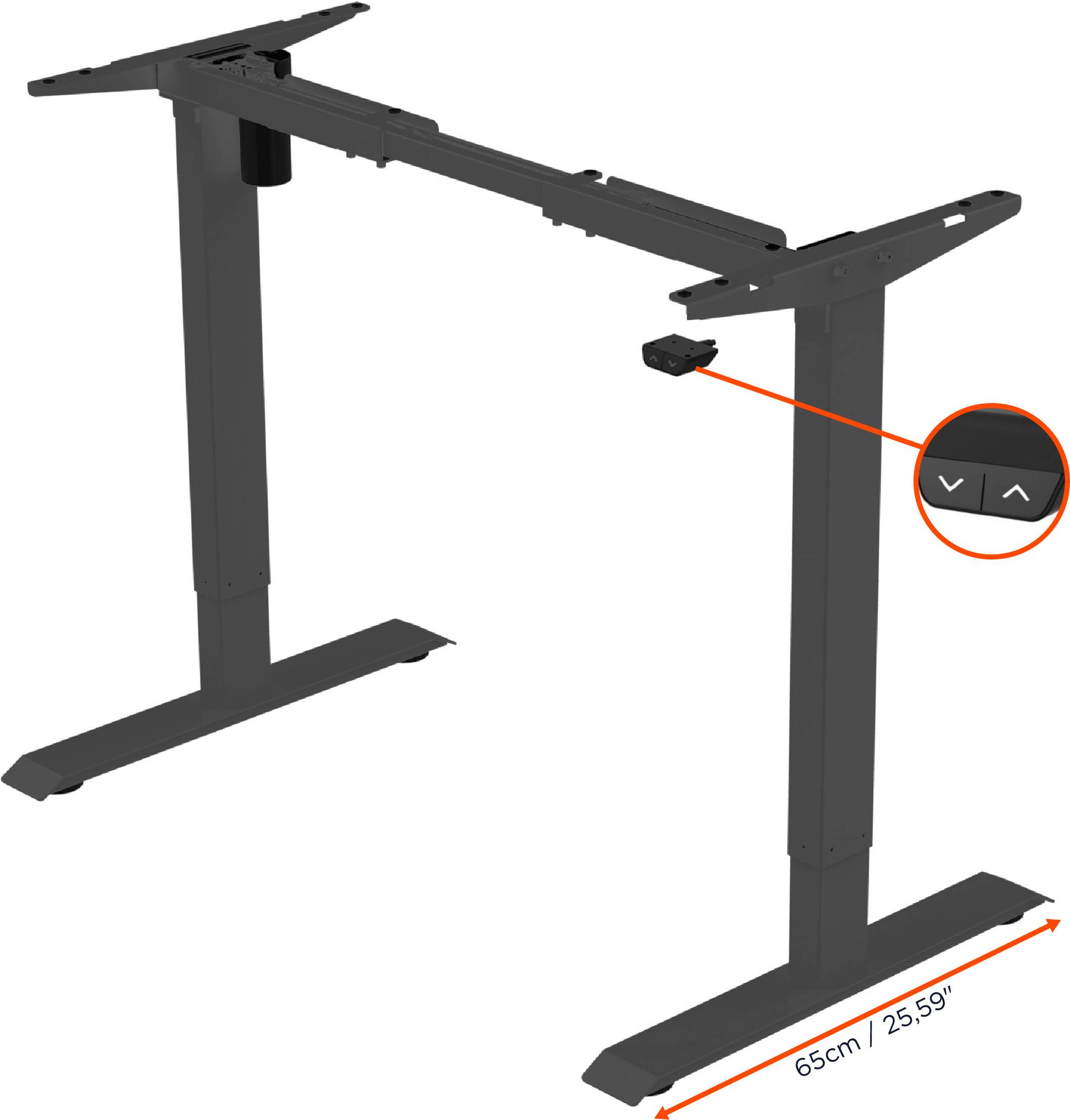 celexon elektrisch höhenverstellbarer Schreibtisch Economy eAdjust-71121 - schwarz