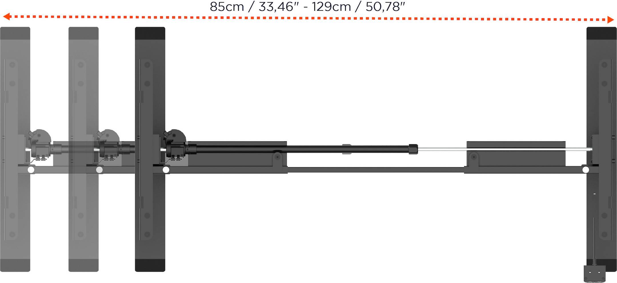celexon elektrisch höhenverstellbarer Schreibtisch Economy eAdjust-71121 - schwarz, inkl. Tischplatte 125 x 75 cm