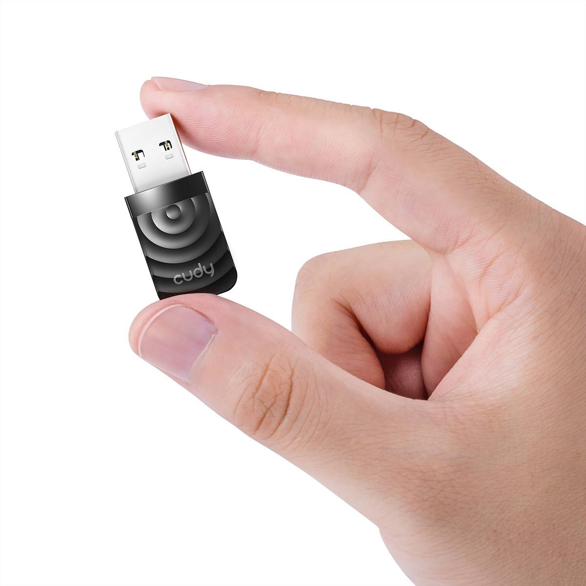 CUDY WU1300S, Kabellos, USB, WLAN, Wi-Fi 5 (802.11ac), 867 Mbit/s, Schwarz