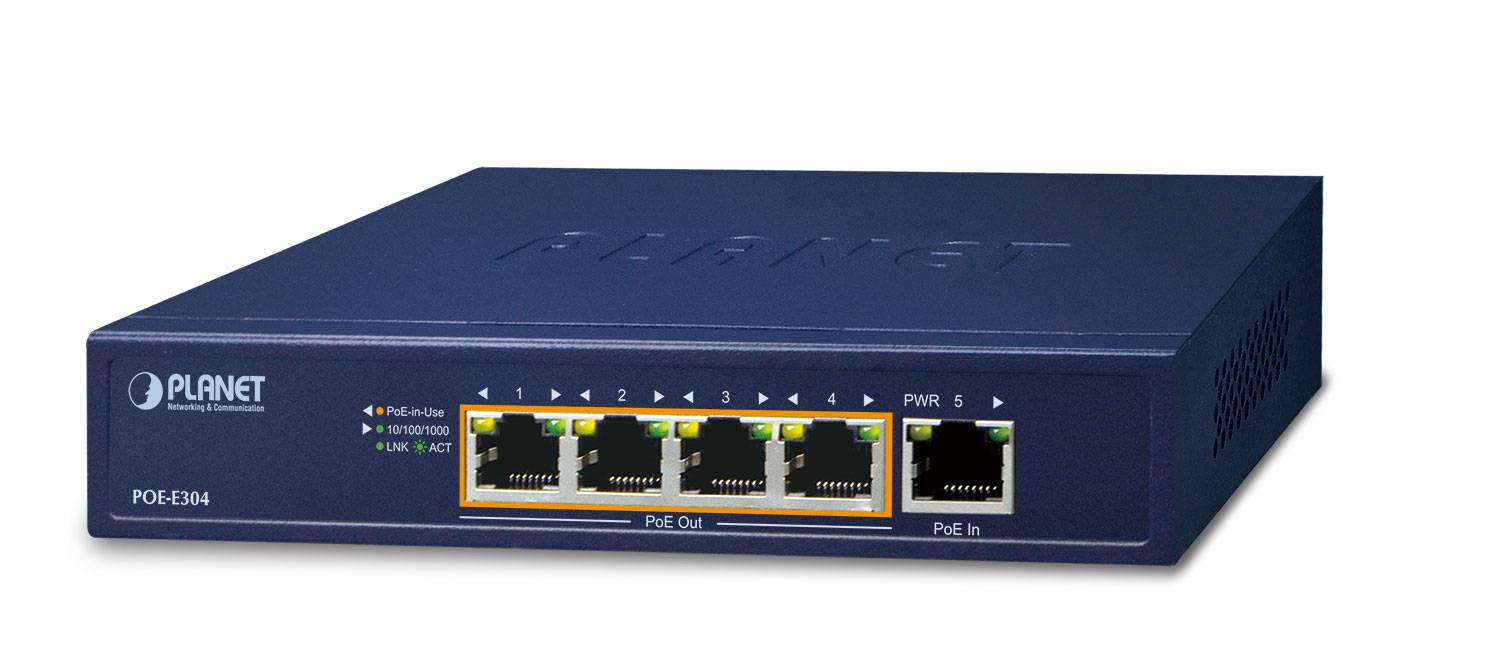 Planet POE-E304 PoE Extender - Netzwerkextender - GigE - 10Base-T - 100Base-TX -