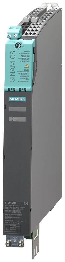SINAMICS S120 Smart Line Module Eingang: 3AC 380-480V, 50/60Hz Ausgang: DC 600V, 27A, 16kW Bauform