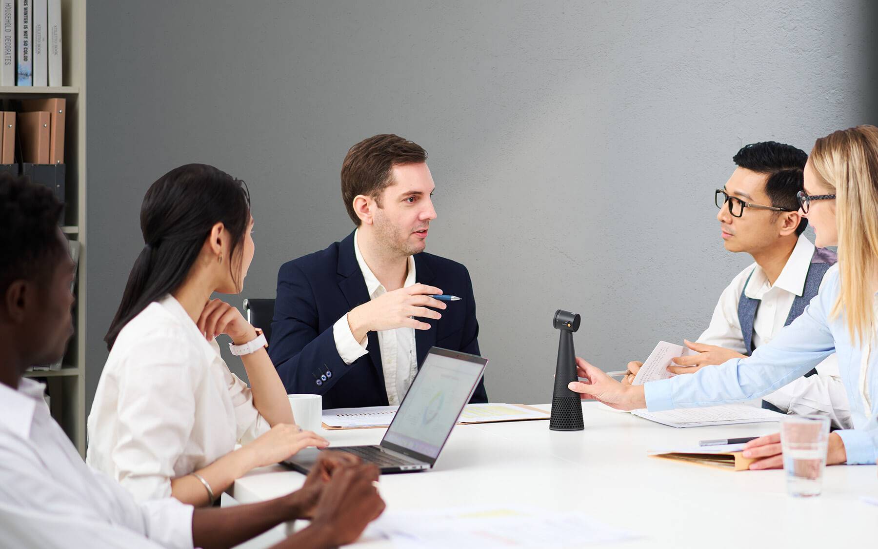 IPEVO TOTEM Vocal AI Beamforming Telefono vivavoce Bluetooth (USB-C, Bluetooth)