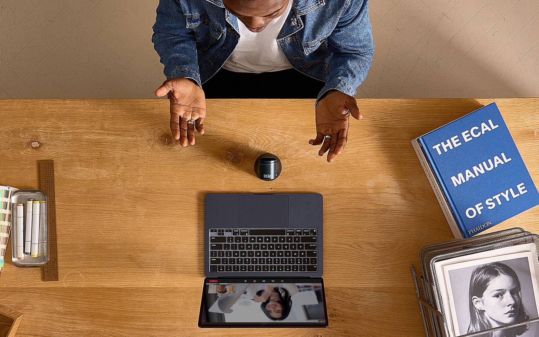 IPEVO TOTEM Vocal AI Beamforming Telefono vivavoce Bluetooth (USB-C, Bluetooth)