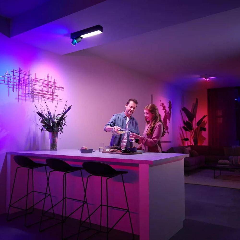 Philips Hue Bluetooth White & Color Ambiance Deckenleuchte Centris in Schwarz 22,4W 1410lm 2x GU10