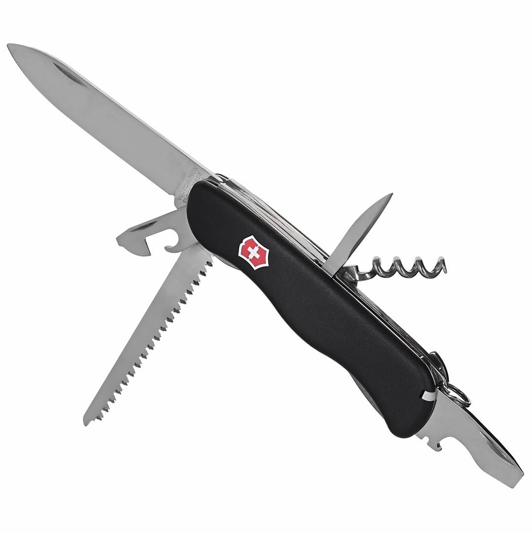 Victorinox Forester - Messer mit klappbarer Klinge - Multi-Tool-Messer - Spey-Punkt - Edelstahl - Polyamid - Schwarz