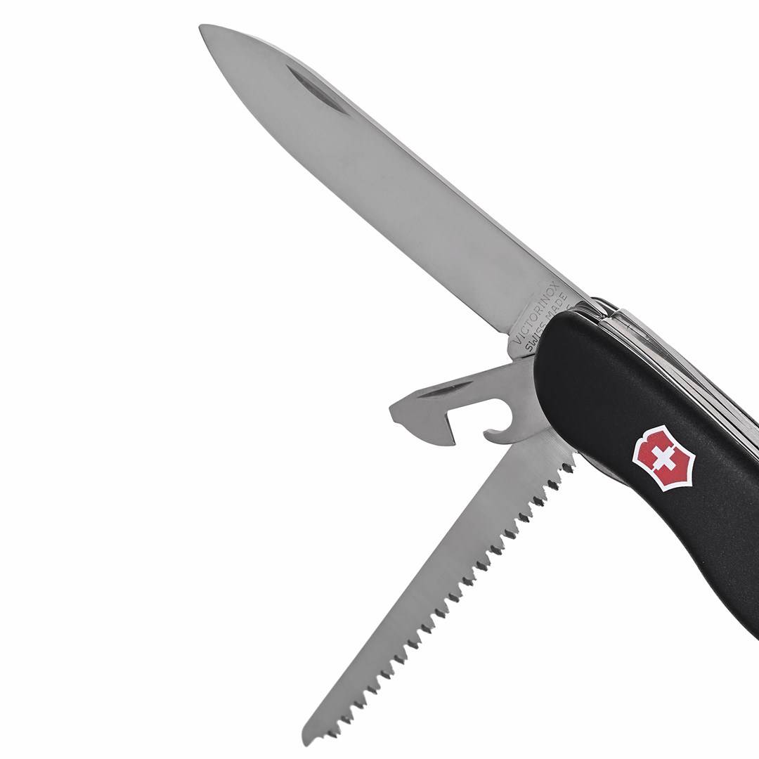 Victorinox Forester - Messer mit klappbarer Klinge - Multi-Tool-Messer - Spey-Punkt - Edelstahl - Polyamid - Schwarz