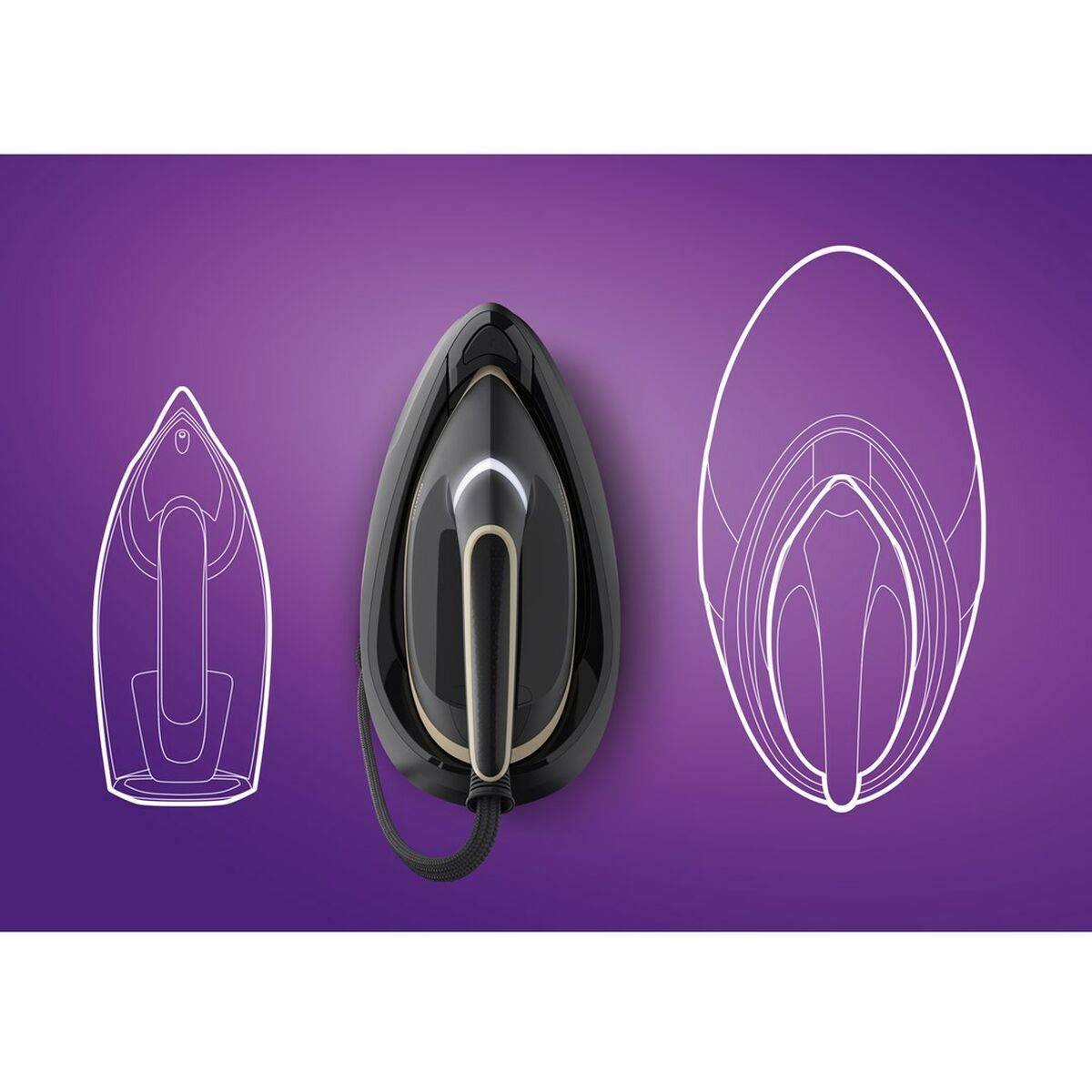 Philips Iron Station PSG6064 80 PerfectCare Steamglide black gold