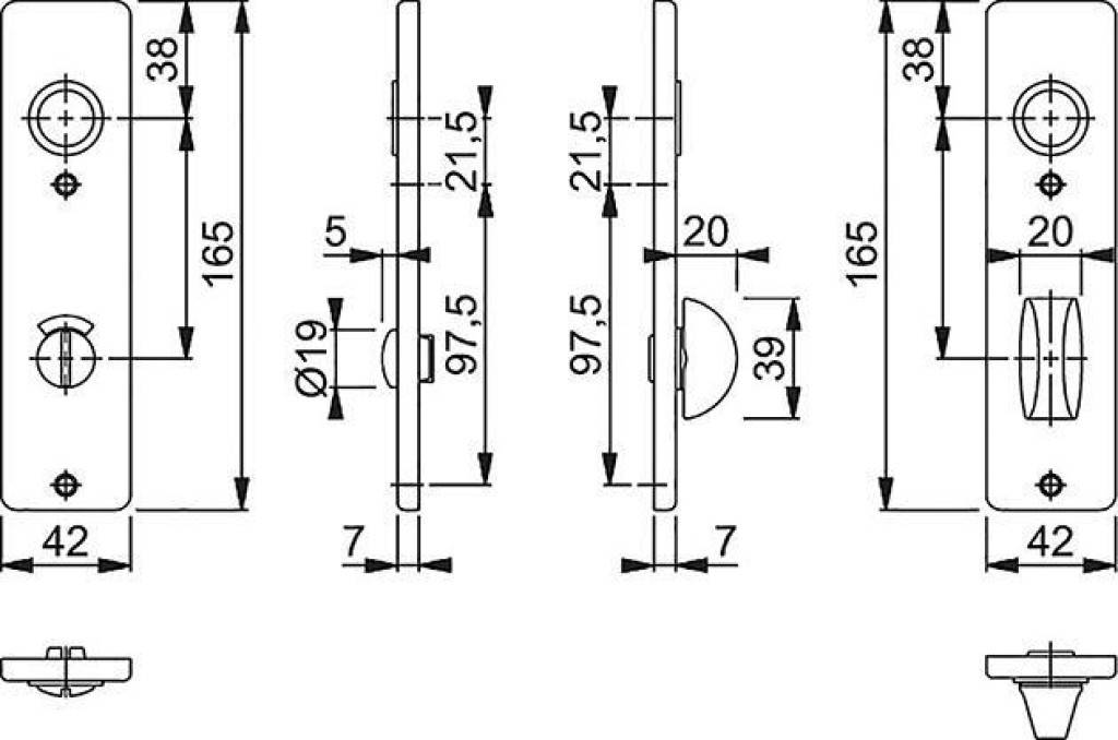 Hoppe Langschild 202SP, WC, F2