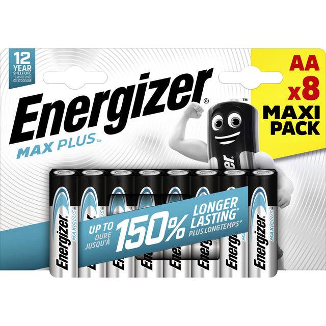 Energizer - Batteriesenerger Max Plus AA Alkaline 8st | Blasen Sie ein 8 -Stück