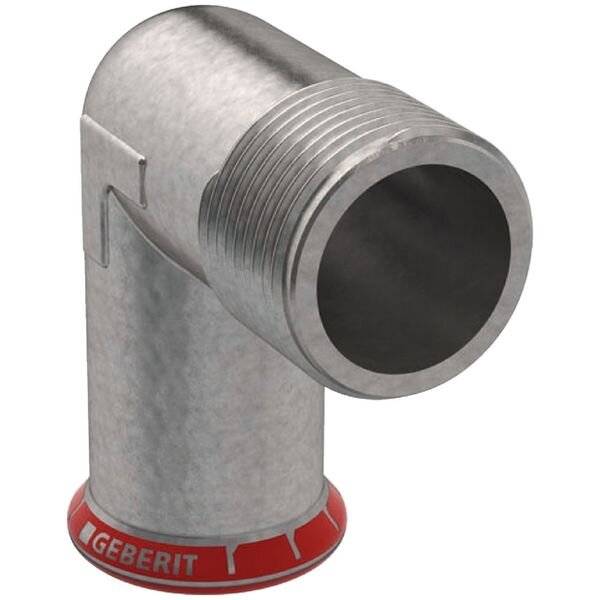 Geberit Mapress C-Stahl Übergangswinkel 90 Grad mit Außengewinde D 15mm, R 1/2"