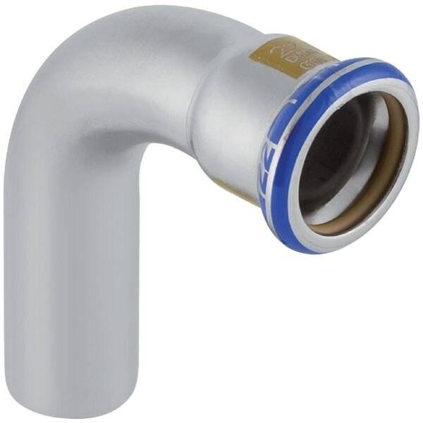 Geberit Mapress Edelstahl Bogen mit Einschubende, Gas, 90 Grad, D 22mm, 34009