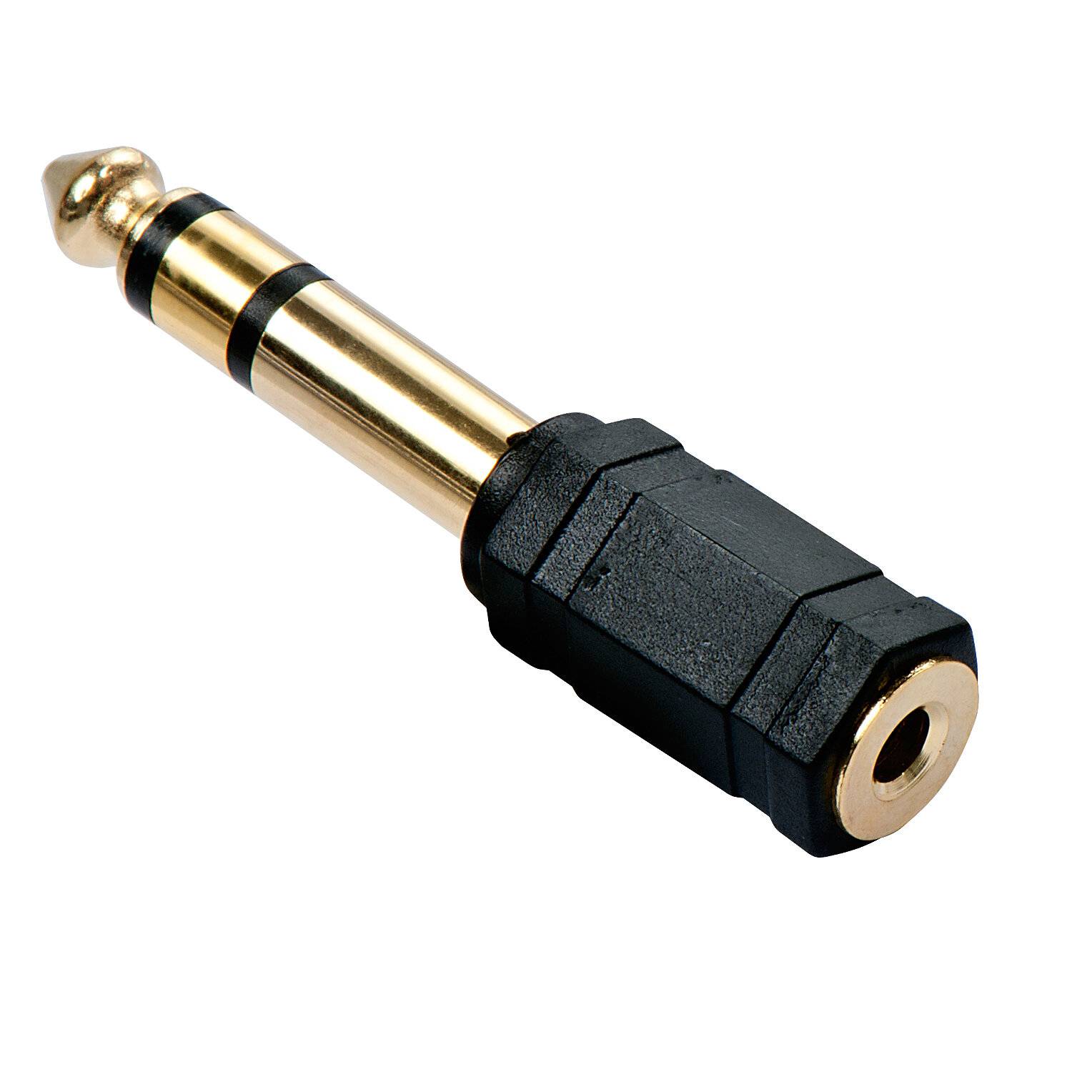 LINDY 35620 Adapter Klinke Audio Adapter [1x Klinkenstecker 6.35 mm - 1x Klinkenbuchse 3.5 mm] Schwarz