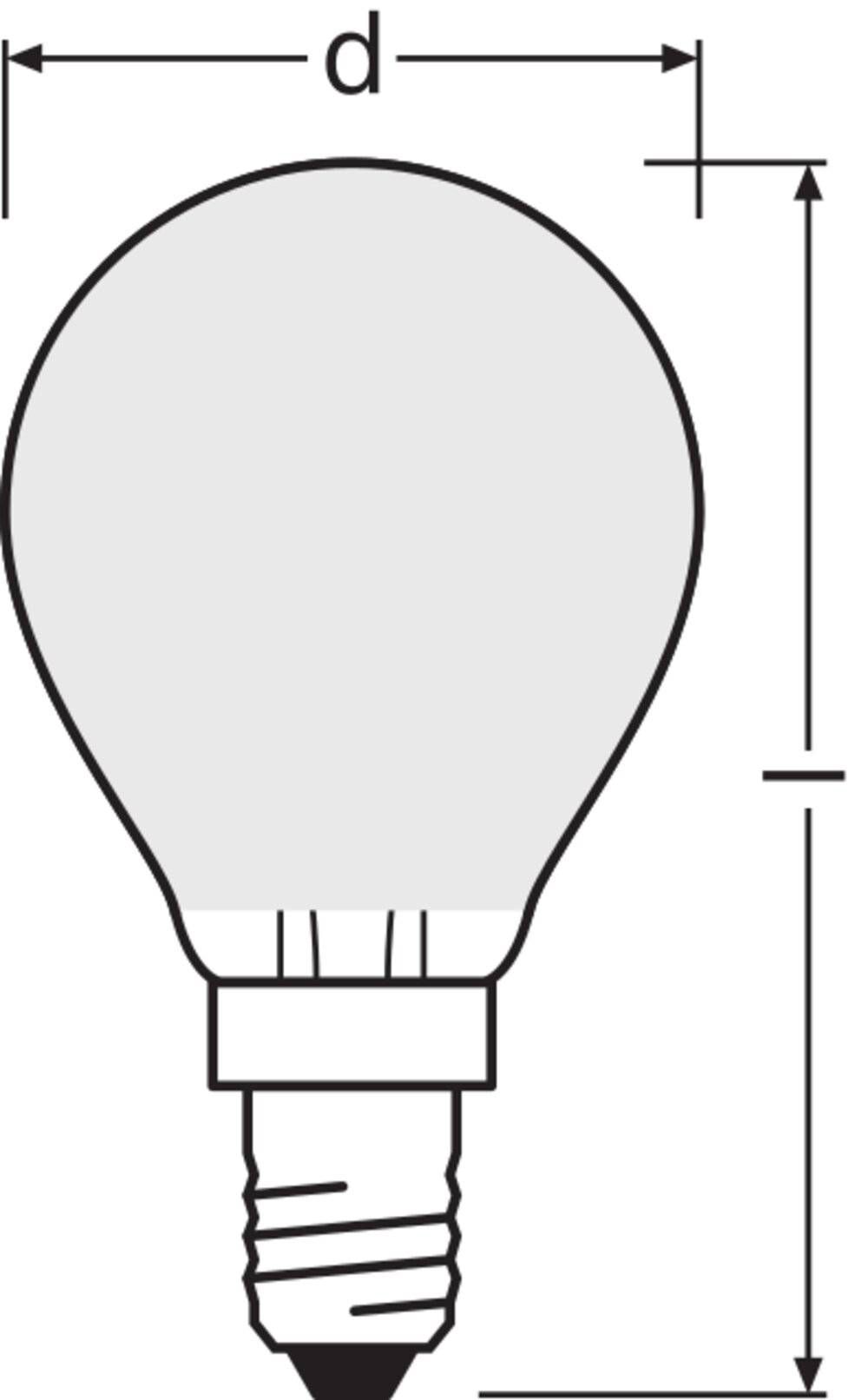 LED CLAS P 25 P 2.5W 827 E14 FR FIL LED-Lampe