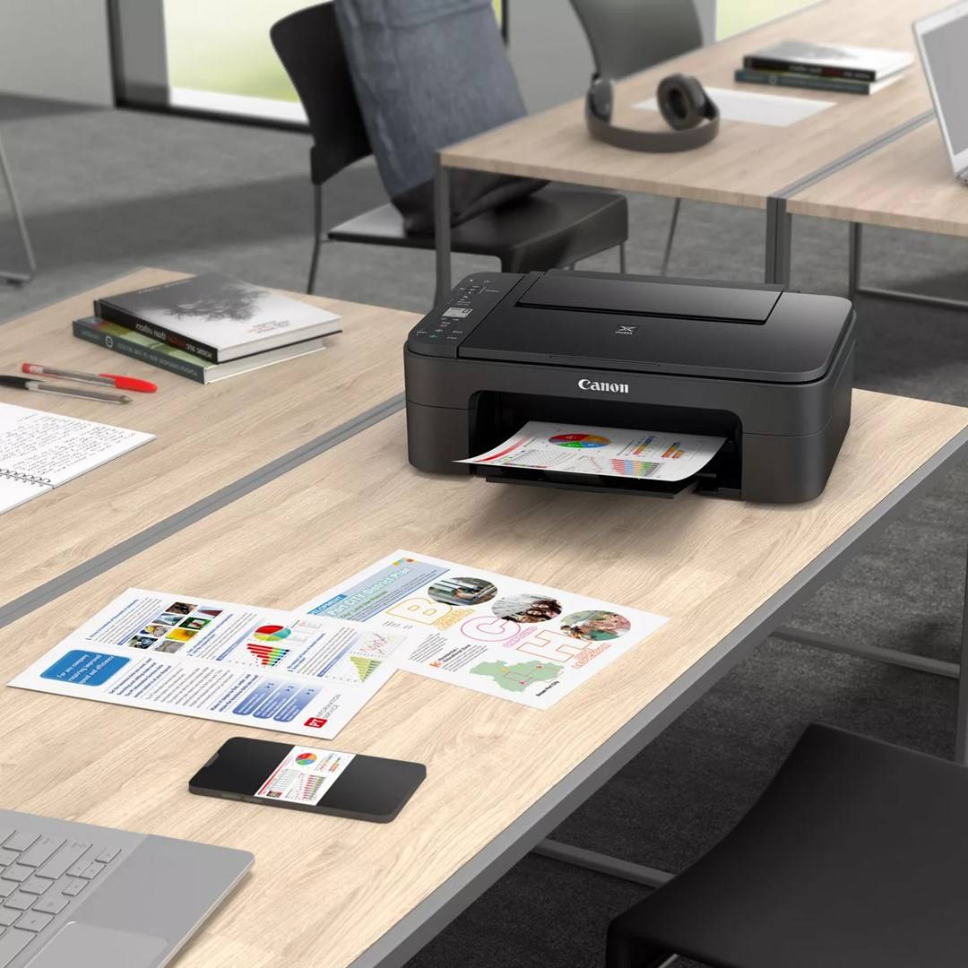 Canon PIXMA TS3350 Multifunktionsdrucker Tintenstrahl Farbe A4 Drucker, Scanner, Kopierer WLAN