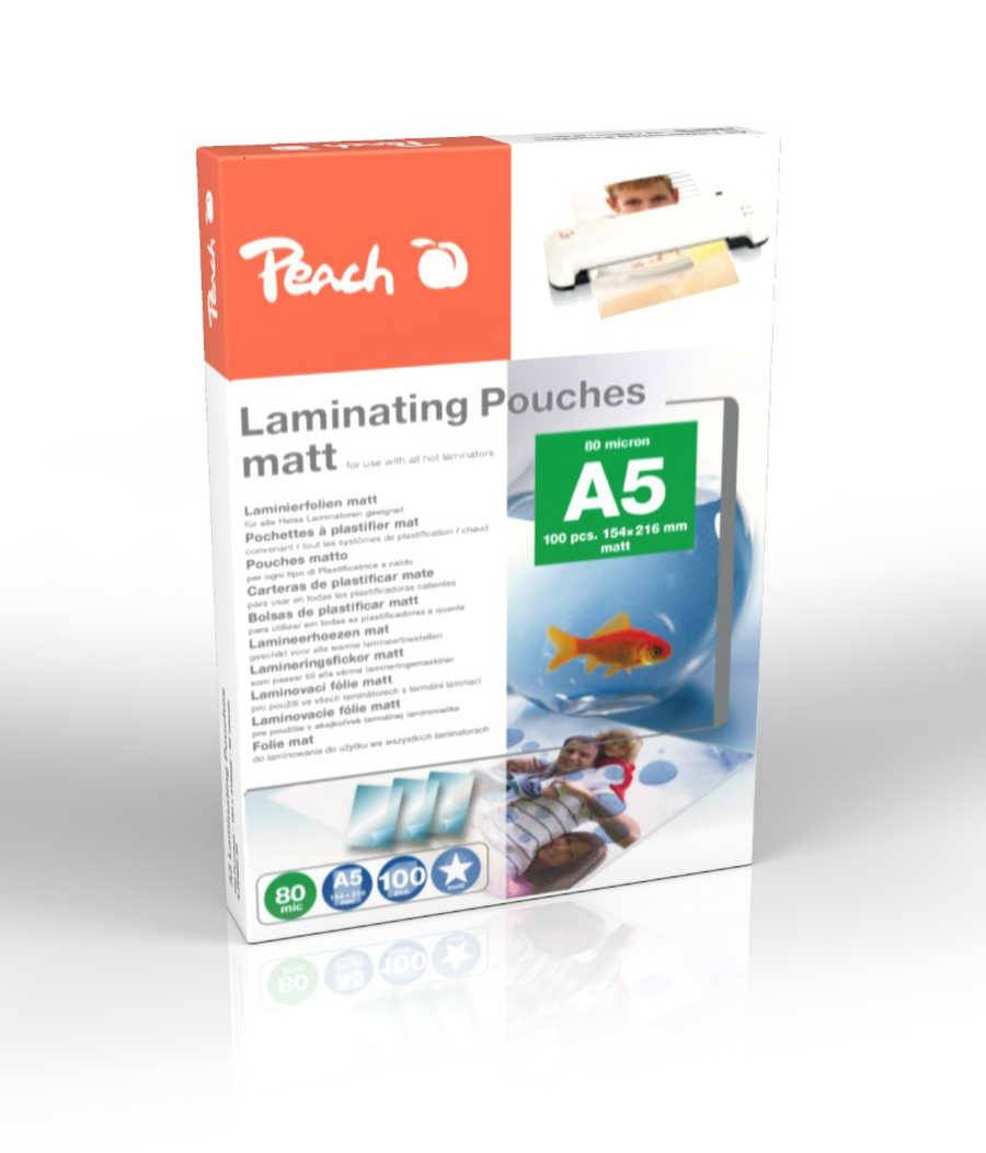 PEACH - Laminierfolien A5 154x216mm 80mic matt