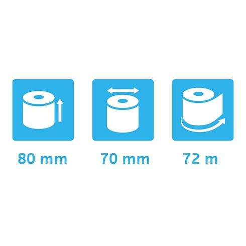 EXACOMPTA Thermorollen für Kassensysteme, 80 mm x 72 m
