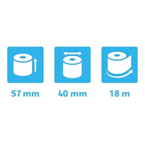 EXACOMPTA Thermorollen für Kassensysteme, 57 mm x 18 m (8700561)