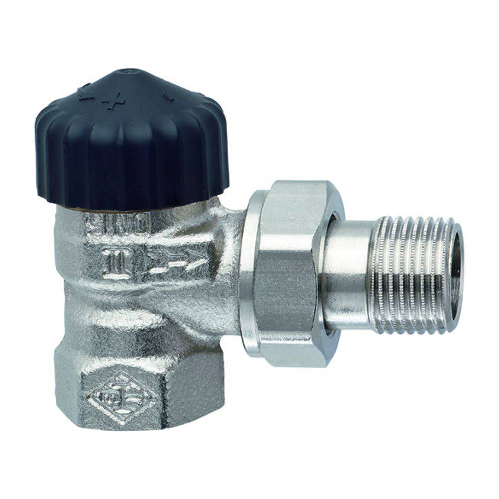 IMI Heimeier Thermostat-Ventilunterteil Standard, Eckform DN 25, vernickelt