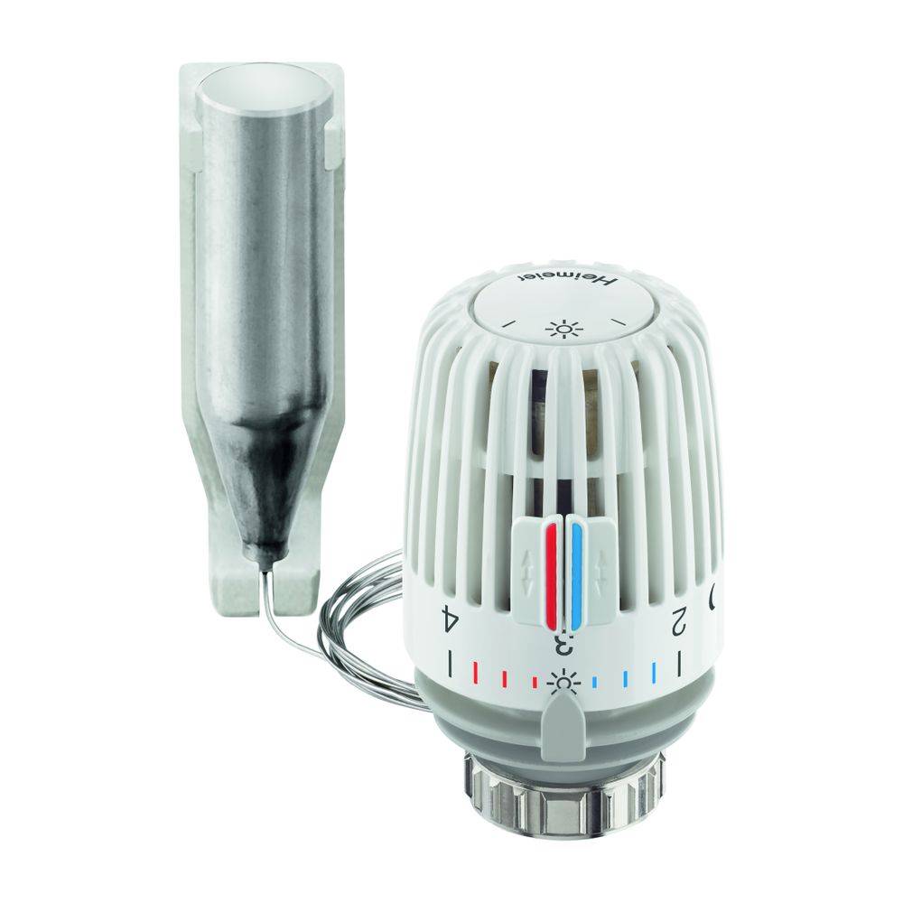 IMI Heimeier Thermostat-Kopf K, mit Fernfühler und 1,25m Kapillarrohr, Weiß
